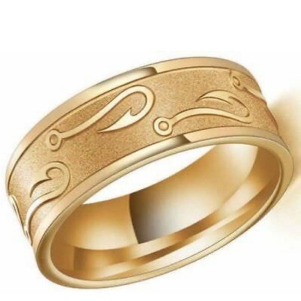 Size 11 Hypoallergenic Titanium Stainless Steel Band Hook Ring NEW